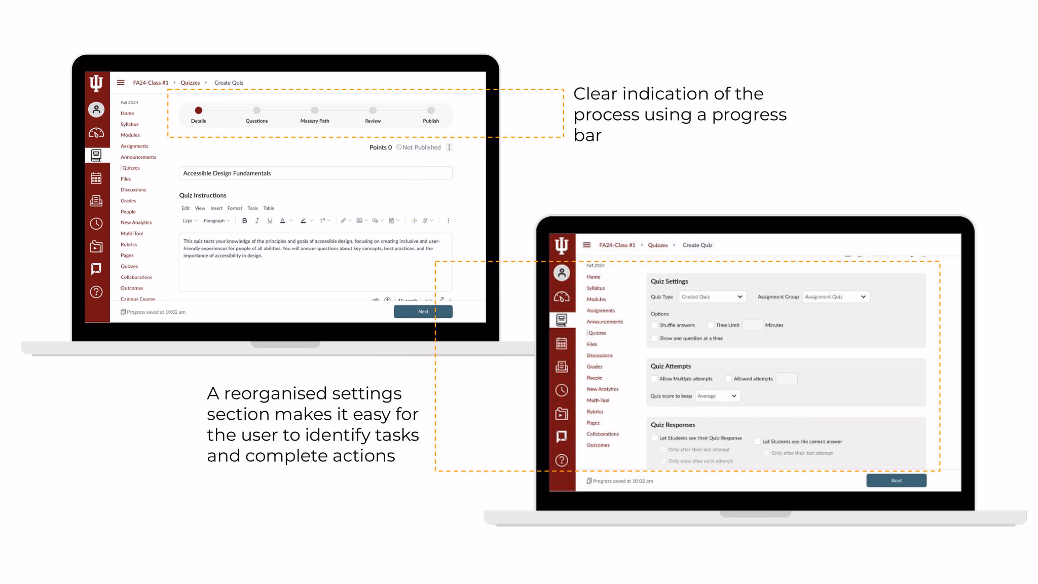 Progress bar and autosave - final screen